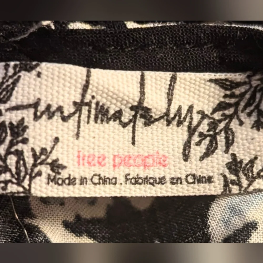 👗Free People Elegant Black & White Darjeeling Floral Dress - Picture 8 of 11